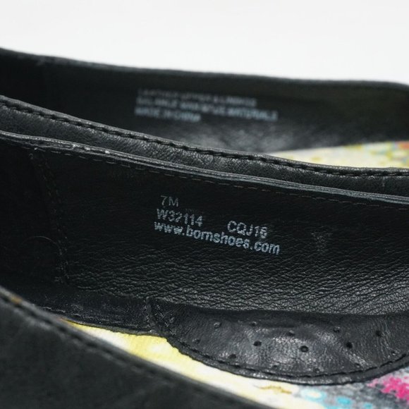 Born Womens Lilly Flats Shoes Black Twisted Leather Slip On Size 7M - Picture 9 of 11